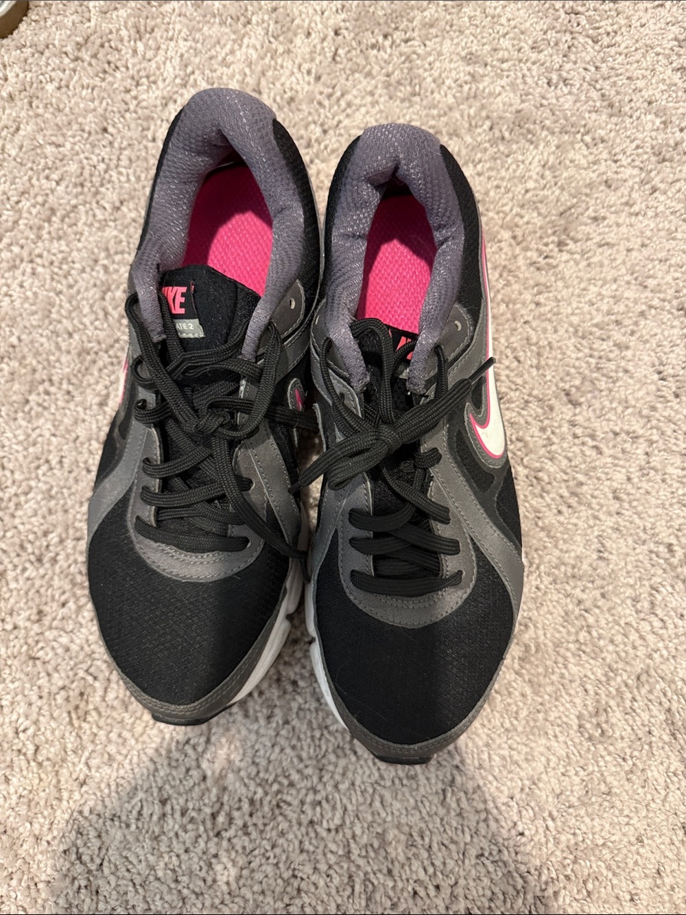 Nike Women's Black, Gray & Pink Athletic Sneakers